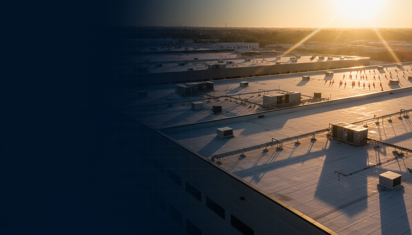 commercial roof restoration example